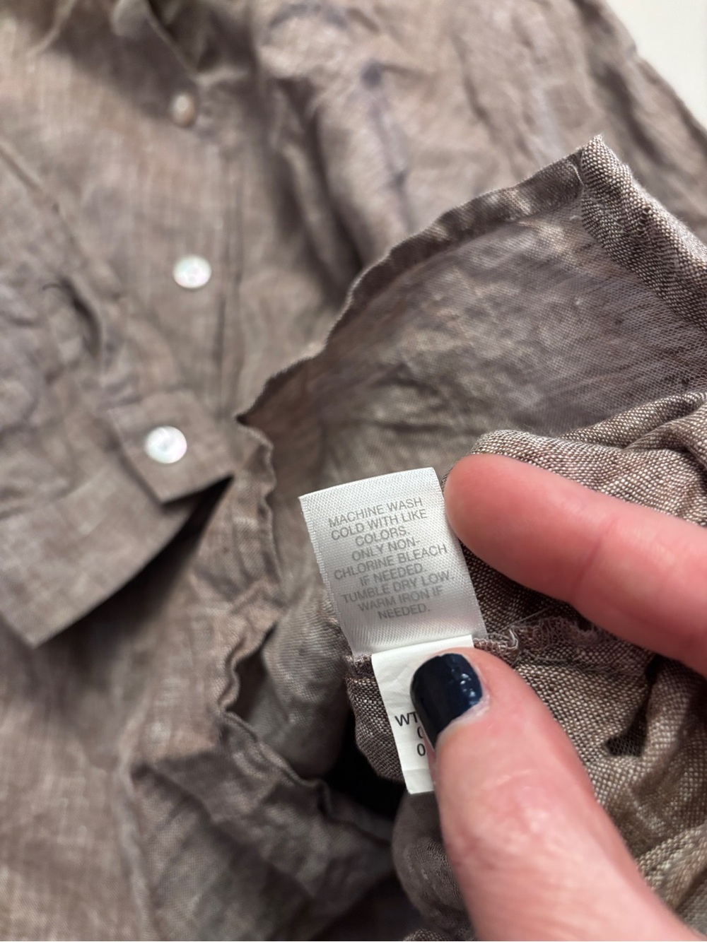 J Jill Button Down Size XL Slub Love Linen Lagenlook Oversized Essential Shirt - Picture 10 of 10